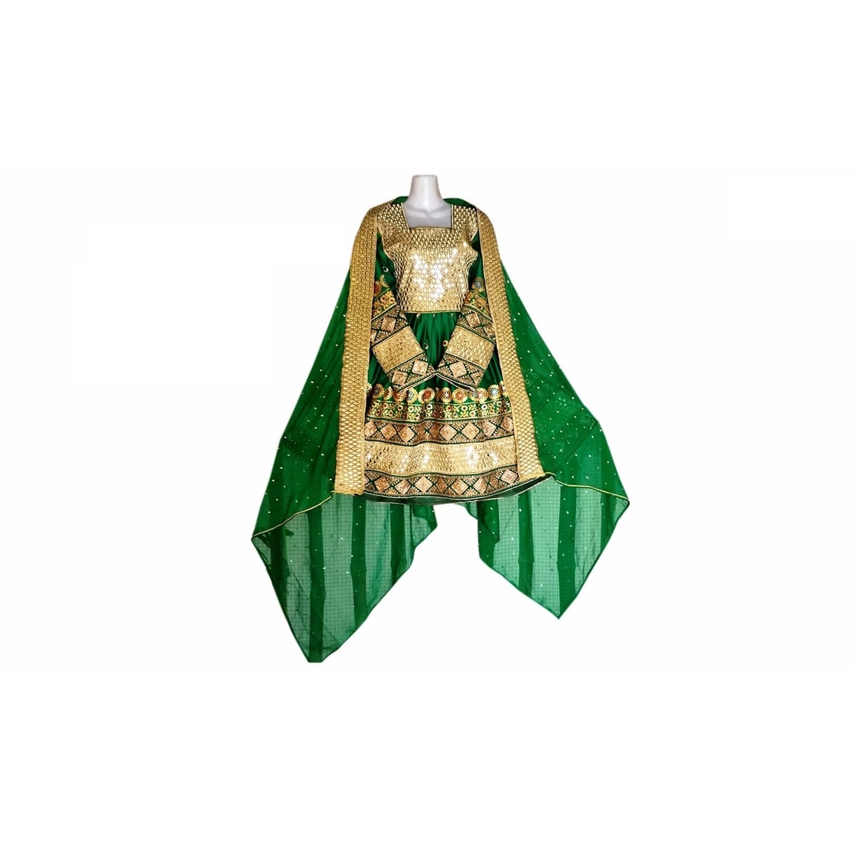 Beautiful Afghani Kuchi Banjara Tribal hot selling frock Wedding Dresses Afghan Clothes In green Color by WS INTERNATIONAL