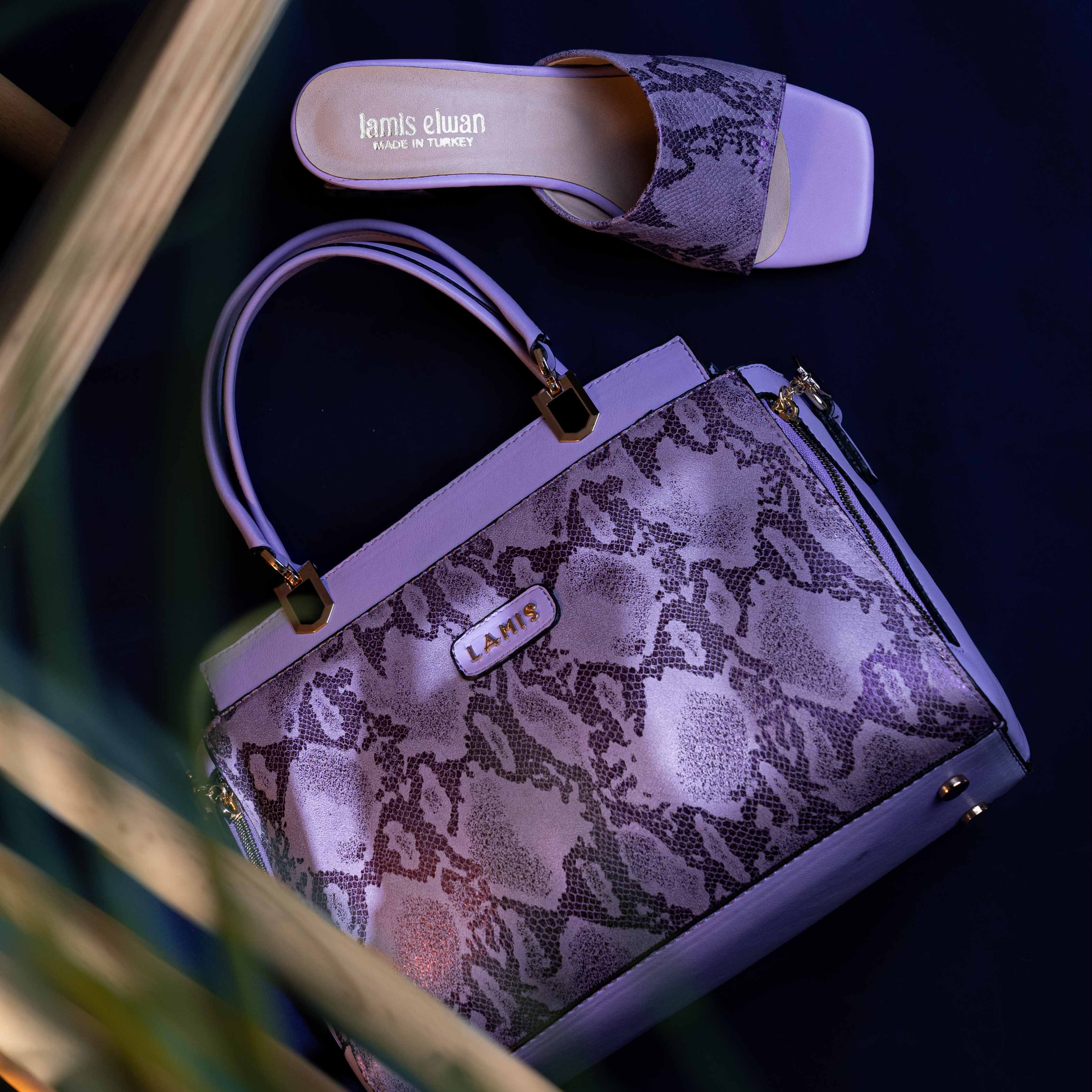 elegance Matching sets shoes and bags new fashion 2022with various different colors wholesale Turkish Brand lamis Elwan