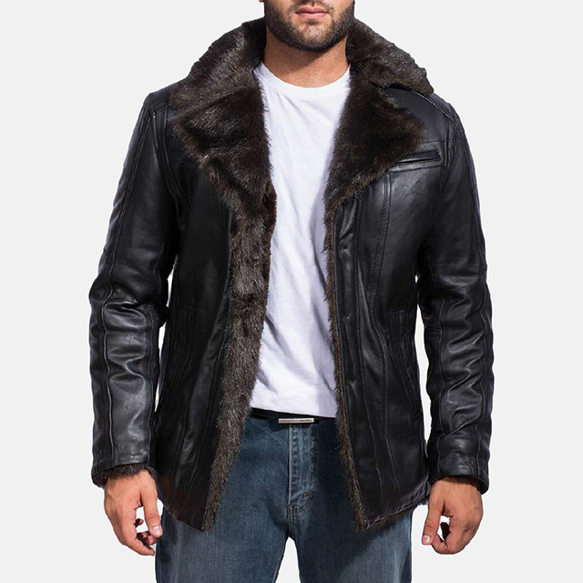 New arrival 2022 Leather Long coats For Men Plus Size Sustainable Leather coat with fur in different colors