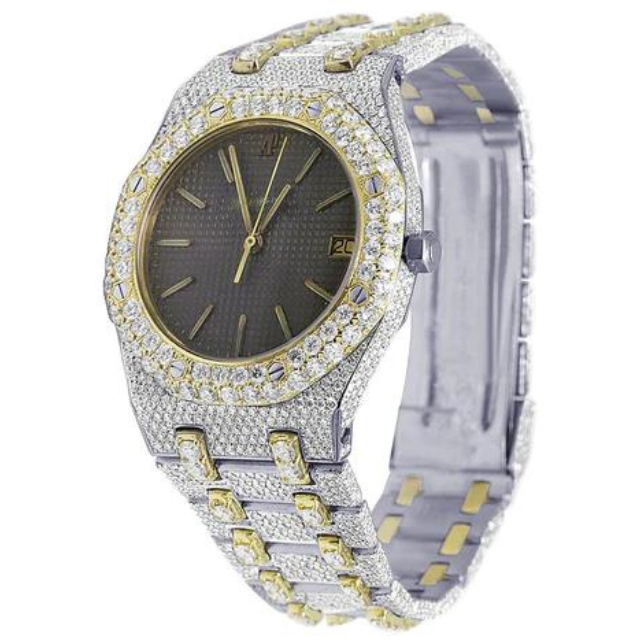 Natural Diamond Custom Full Iced Out Round men women wrist luxury All Chronology Working Watch jewelry manufacturer