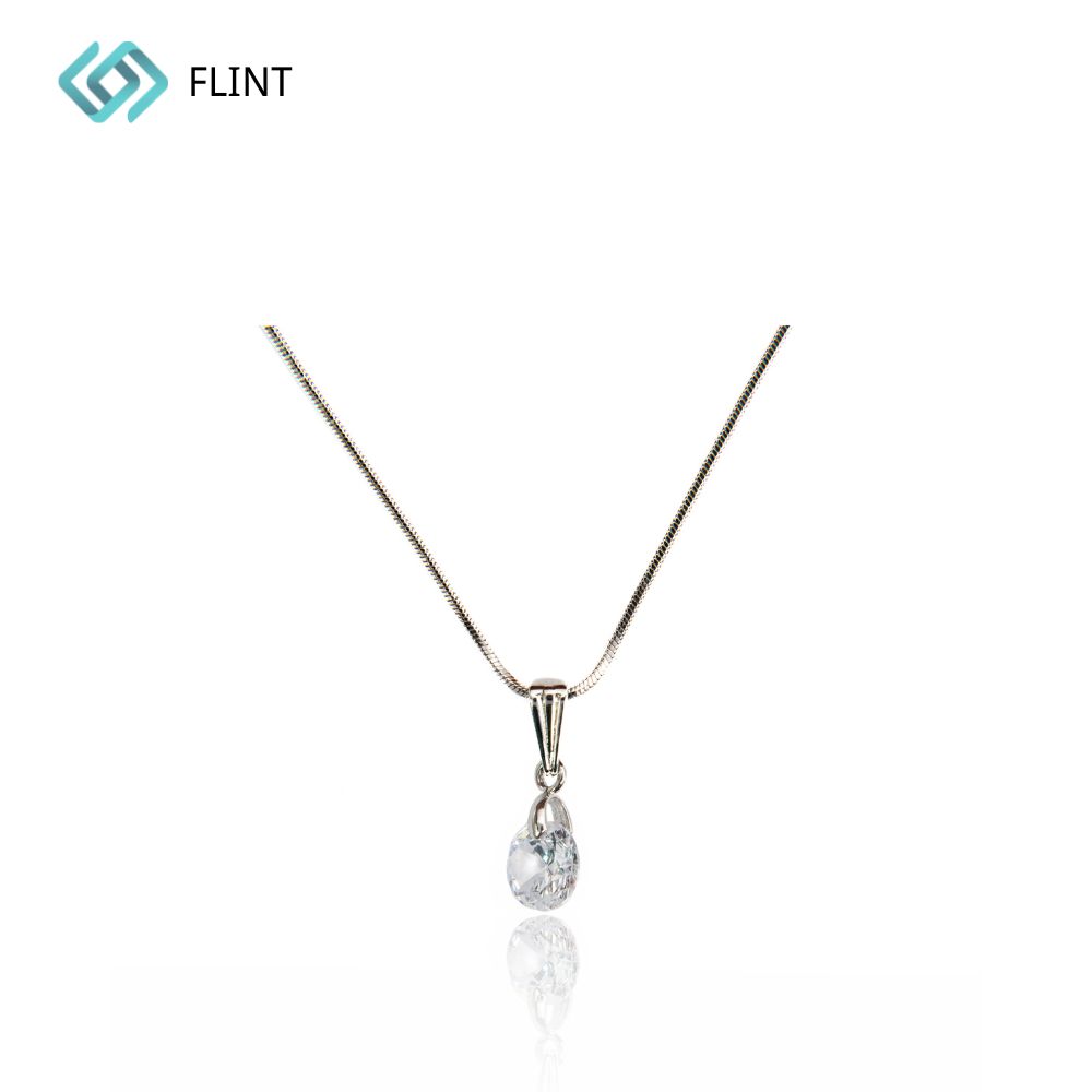 FLINT Fashion Stainless Steel 18K Gold  Pendant Necklace with Jewelry Inlaid with Diamond Necklace
