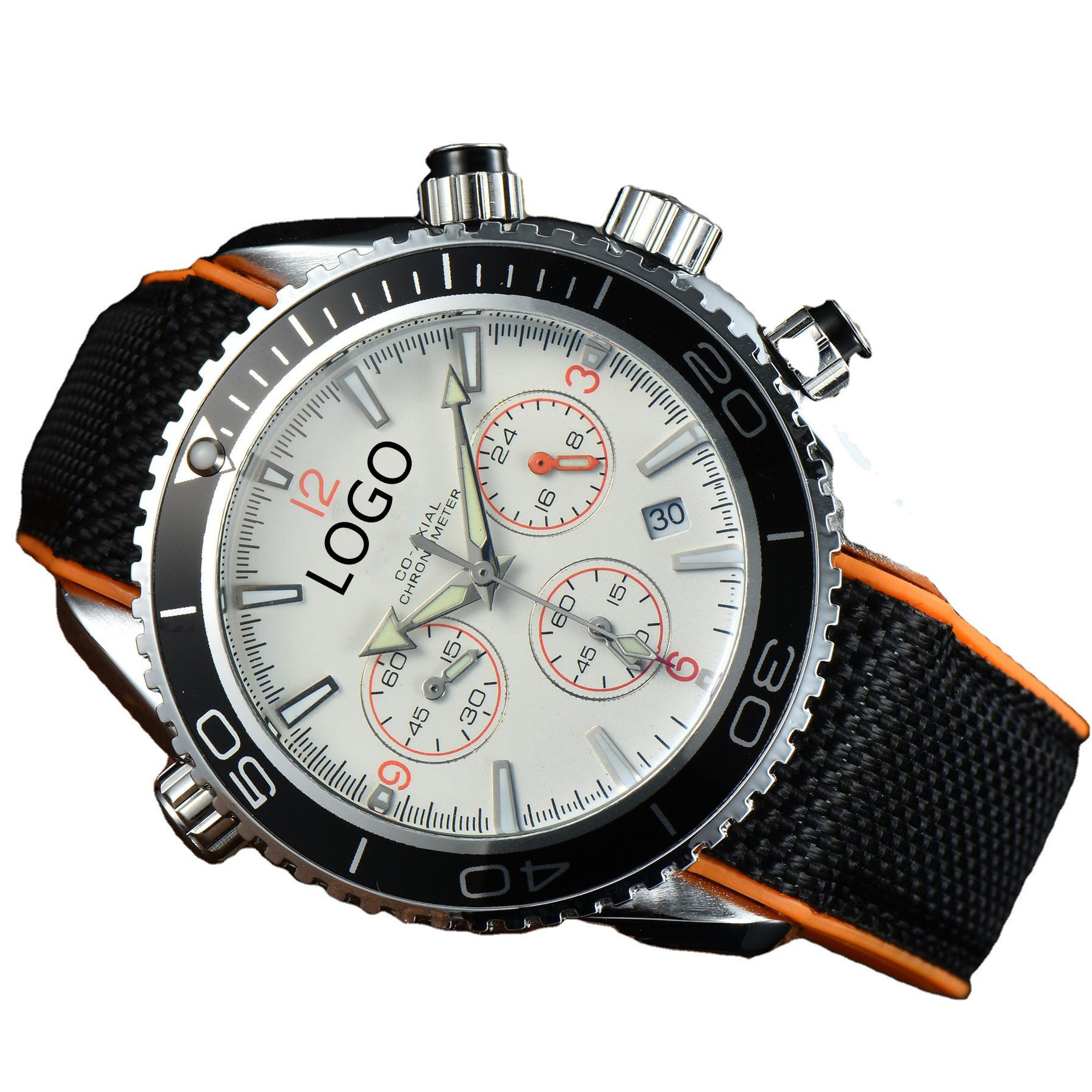 Chronograph Mens Watches Brand Luxury Casual Sport Date Quartz Silicone Wristwatches Waterproof Men's Wrist AAA watch Man