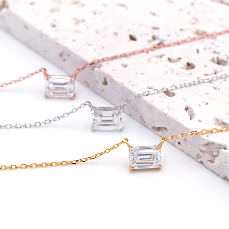 2023 Jewelry Women Hip Hop 925 Sterling Silver Iced Out Cubic Diamond Row Round Tennis Chain Necklace