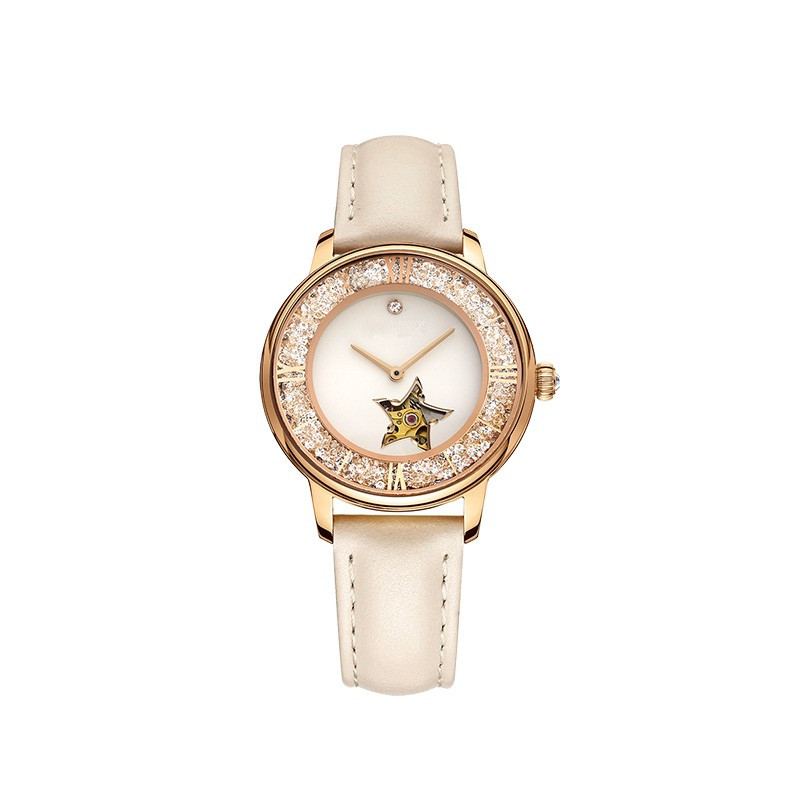 Selling low moq dropshipping best quality automatic movement oem logo stainless steel wrist watch for women