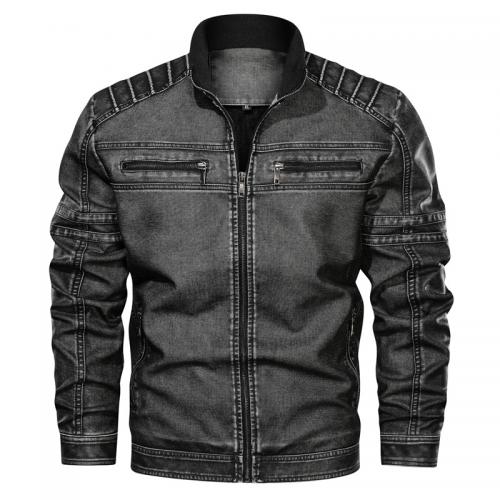 408936 NEW PU Leather Men Coat with cheaper price