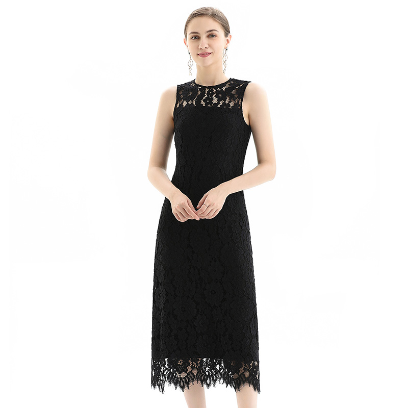 ND098  casual dresses sleeveless O Neck  elegant lady dresses women clothing