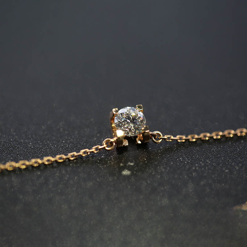 Thriving Gems Jewelry White Gold 14K 18K VVS Diamond Necklace Women