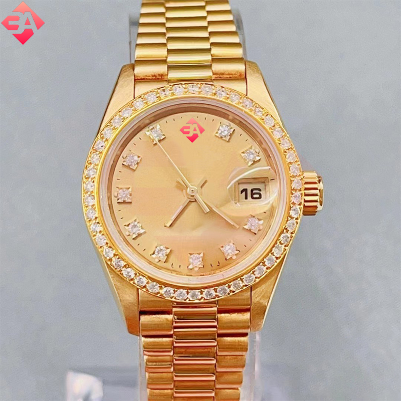 Luxury 3AT Brand 38mm 40mm 41mm High-End Jewelry Diamond Gold mechanical watch for Men Women