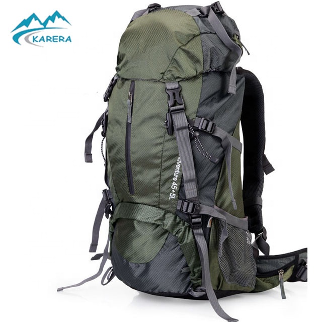Multi functional 45+5L big capacity outdoor hiking duffle bag pack