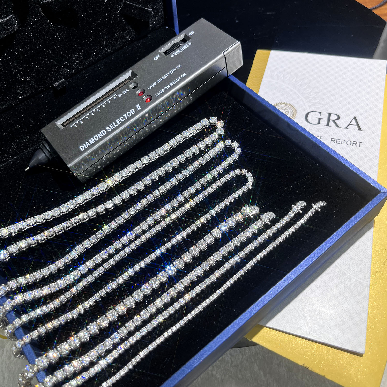 10k/14k/18k gold necklace 3mm 4mm 5mm tennis necklace fashion jewelry necklaces def vvs moissanite tennis chain