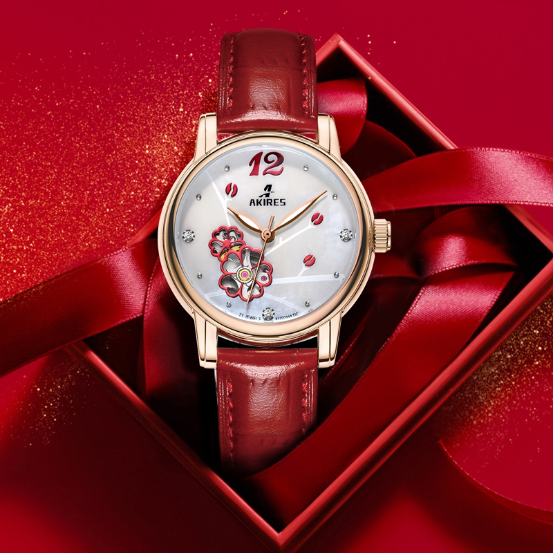 High-end  AKIRES Mechanical Watches Women Wrist Luxury Watch Women Ladies Watches Brands Luxury Wristwatch