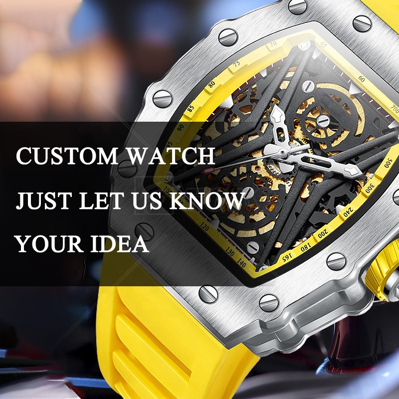 Stainless Steel Reloj Montre Make Your Own Custom Brand Wrist Luxury Men Mechanical Automatic Watch with OEM Logo