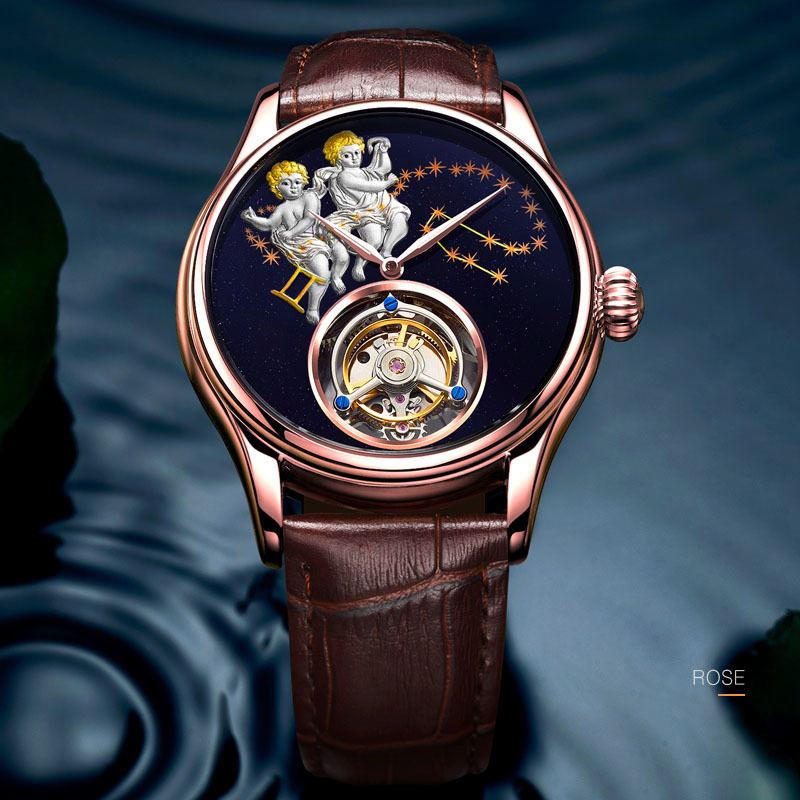 OEM Fashion luxury branded Gemini wrist Watch women tourbillon watch with lower price Product Free Shipping