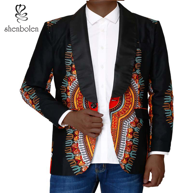AM054 custom men wear coat blazer wax print ankara fabrics for african men clothing