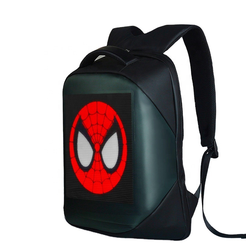 Fashion Student Led Display Backpack Bag Usb Charging Schoolbag Youth Smart Backpack led backpack bag