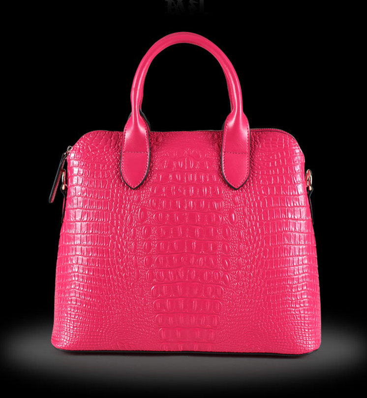 Wholesales custom women handbag genuine leather shell bag luxury ladies tote bags crocodile pattern 2022 new simple handbags