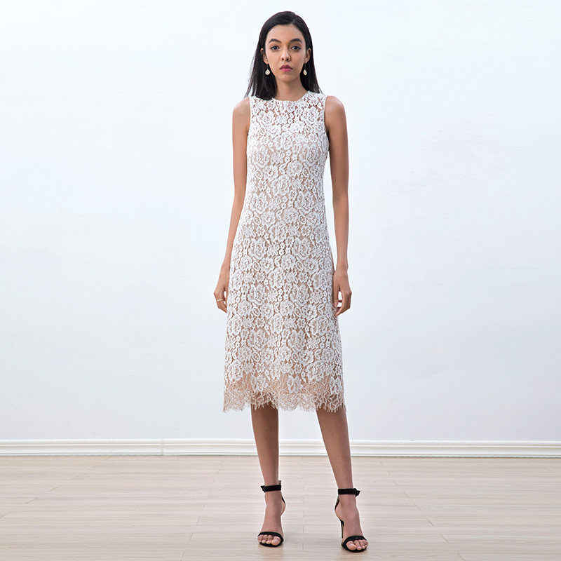 ND098-2 women clothing Mesh lace elegant sleeveless Dress women summer dress