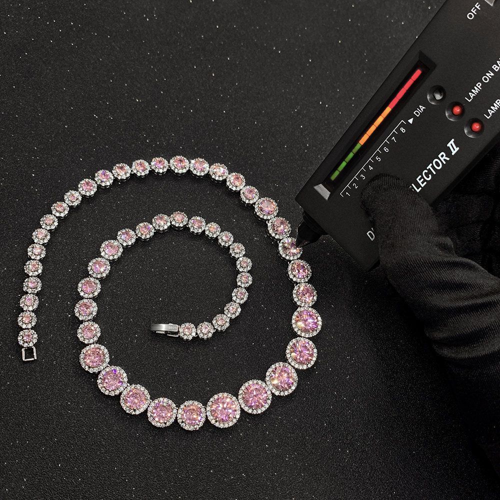 FOXI JEWELRY Customized 10K 14K Gold s925 silver Moissanite Diamond Hip Hop Tennis Cuban Link Chain Necklace