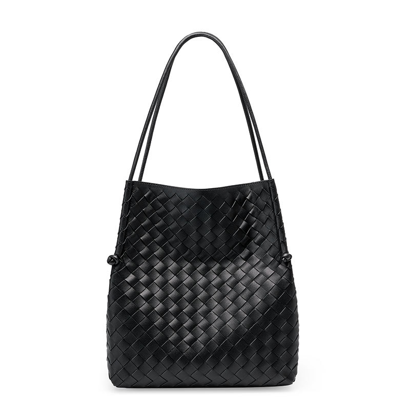 Bucket Vintage Design Bulk New Arrival Handbags Set Handmade Woven Genuine Leather Ladies Promotional Luxury Tote Bag