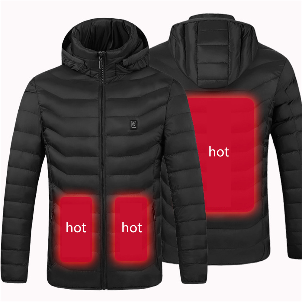 Factory Direct Good Quality Jackets Heated Jacket For Men's Hoodie Coat USB Charging Heating Jacket Cotton Coat with Charger