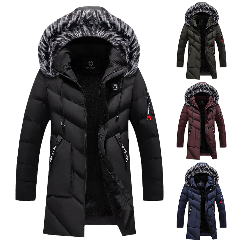 Custom Winter Trench Coat Men Parka Homme Casual Windbreaker Windproof Parka Jacket Men'S Parkas Outwear Overcoat Mens Long Coat