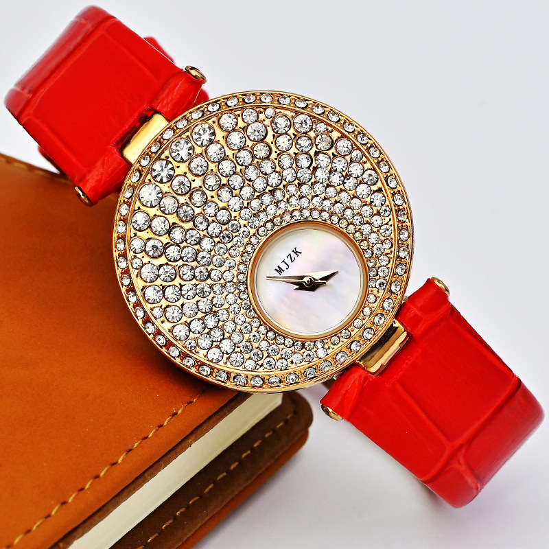 OEM Luxury Iced Out Wrist Diamond Fashion Quartz Watches For Ladies