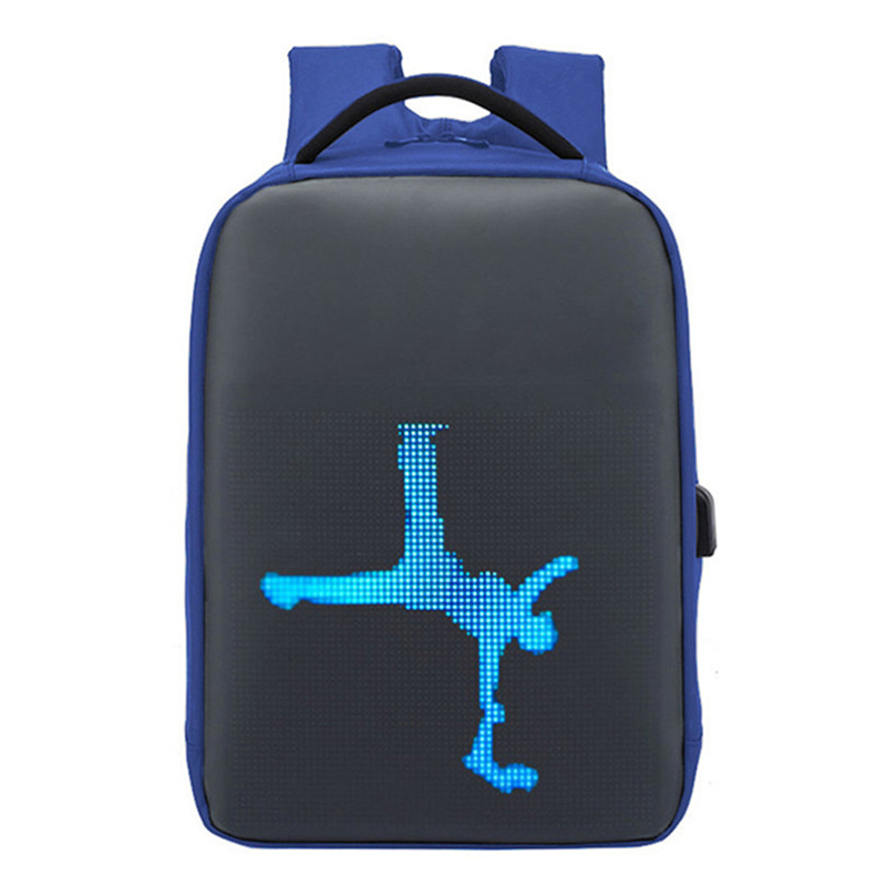 Custom black backpack logo led for backpack with display pixled backpack