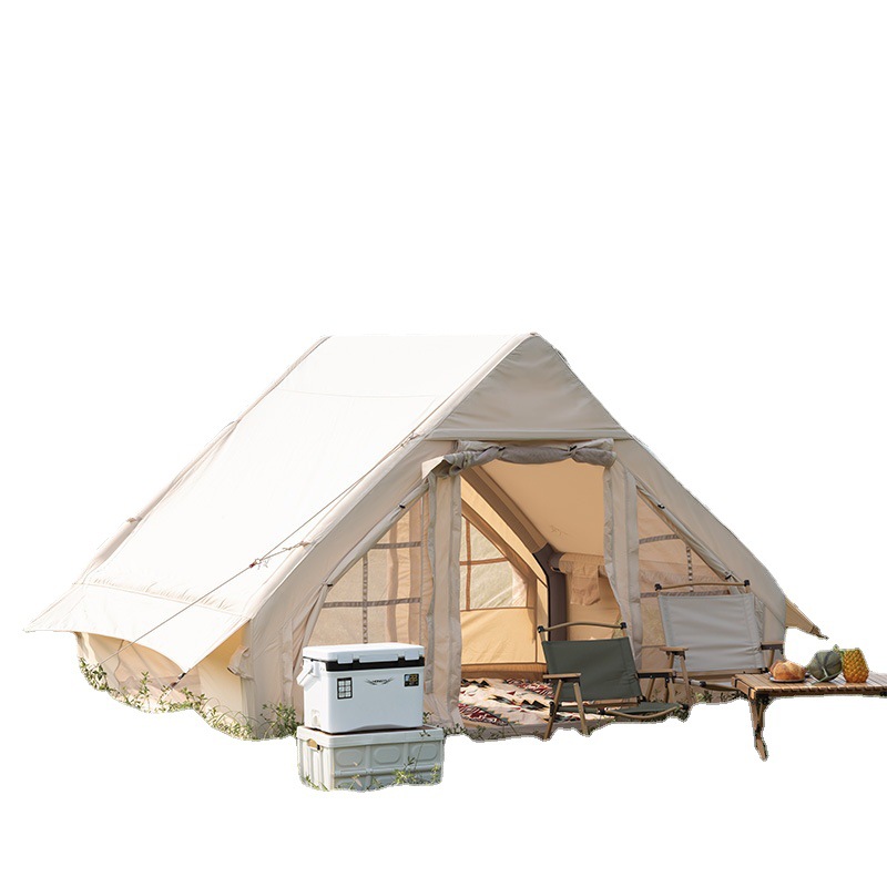 Family portable inflatable camping tent outdoor camping equipment four seasons cotton thickened waterproof inflatable tent