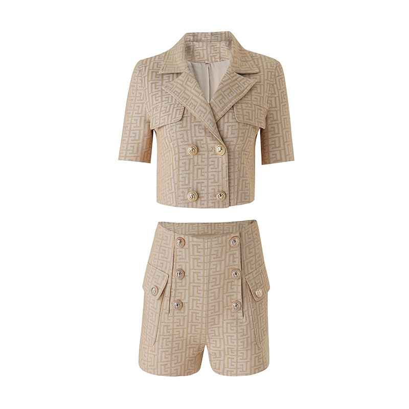 2022 new dropshipping wholesale high quality hot fashion women ladies geometric pattern two piece skirt set(Top and skirt)