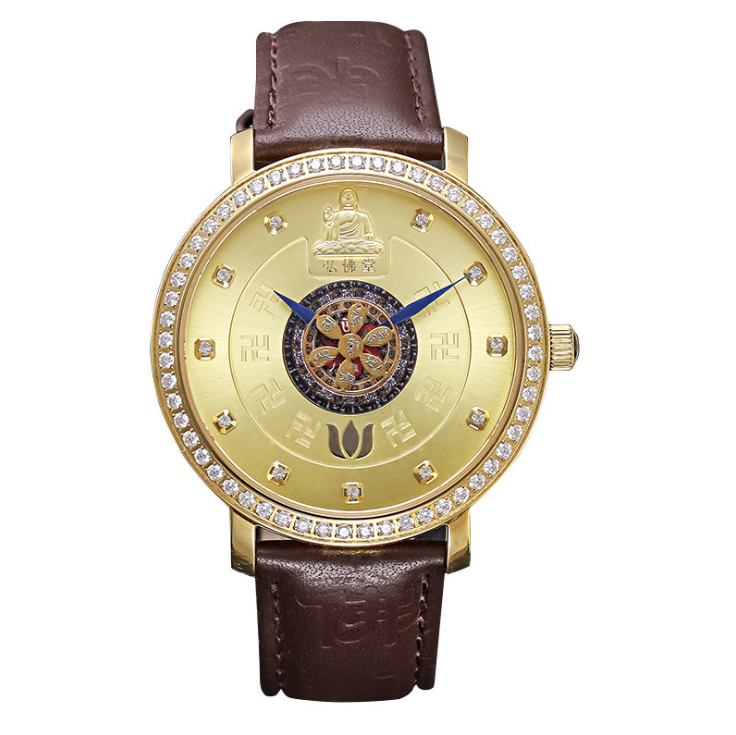 Buddha Watch Quartz Mens Watches Movement Custom Luxury Japan Diamond Iced Out Mechanical Waterproof Men Women Wrist for Men 9mm