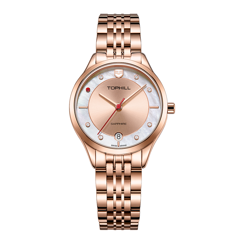 TOPHILL Luxury Fashion Sexy Rose Gold Custom Logo Lady Gift Digital Quartz Best Wrist Watches Watch Set For Ladies