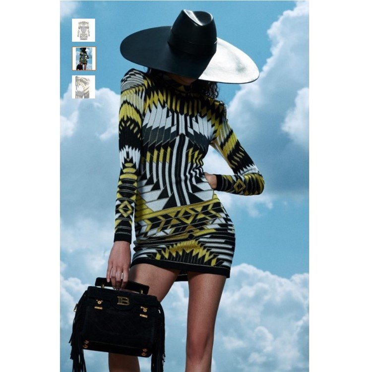 Top Quality Long Sleeve  Celebrity Evening Party  Bodycon Rayon Bandage Dress