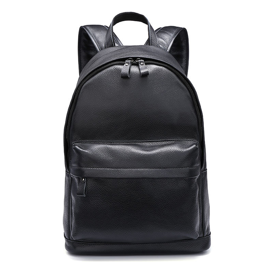 In Stocks Full grain Leather fashion women school Backpack black travel laptop leather backpack