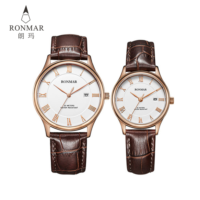 2019 hot selling classic sport waterproof couple wrist vintage leather watch strap japan movement watches luxury watch