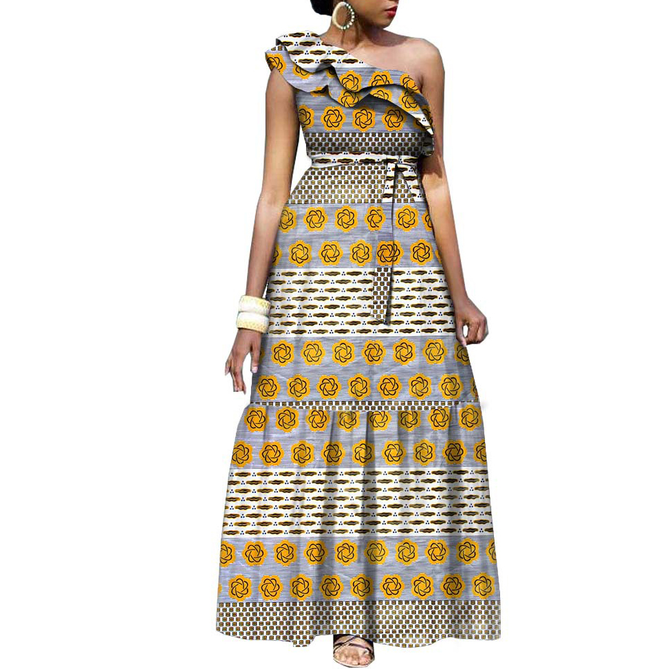 African women's cotton batik sleeveless dress