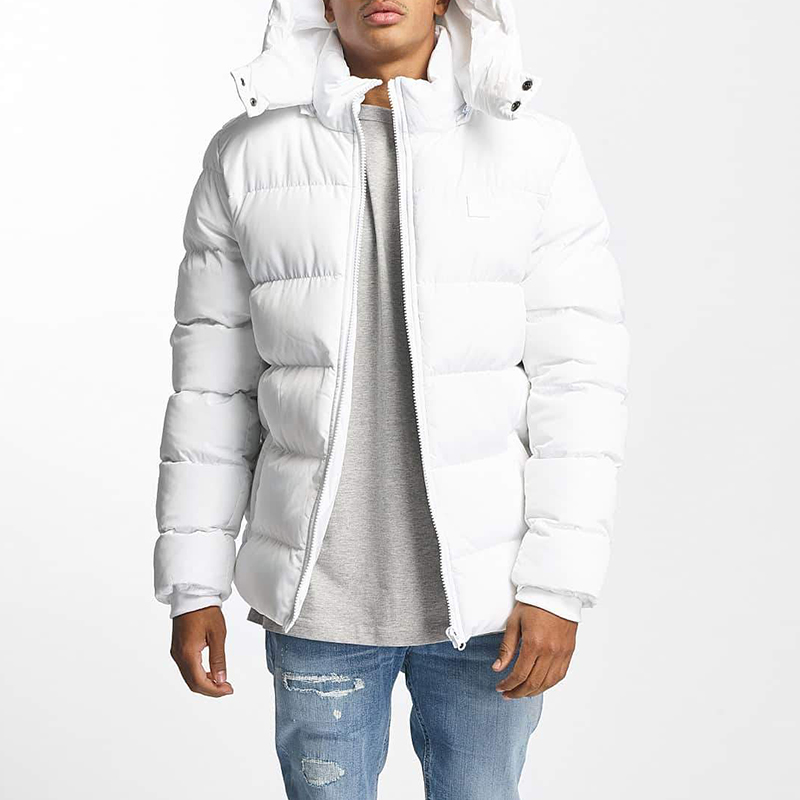 White Men Classics Men Long Sleeve Puffer  Hooded Winter Jacket Coats