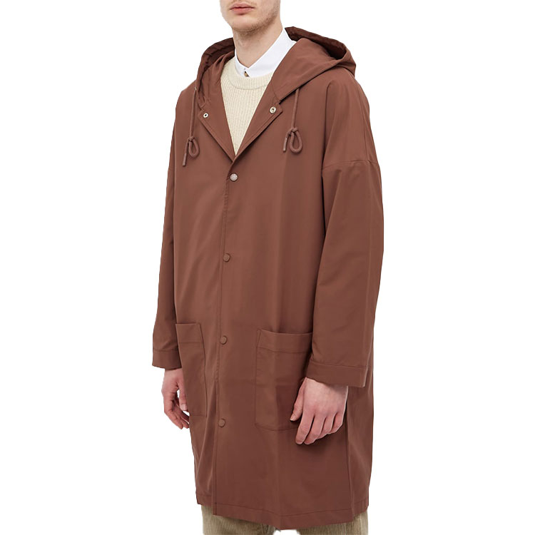 OEM hooded overcoat men's long parka coat custom logos parka coat