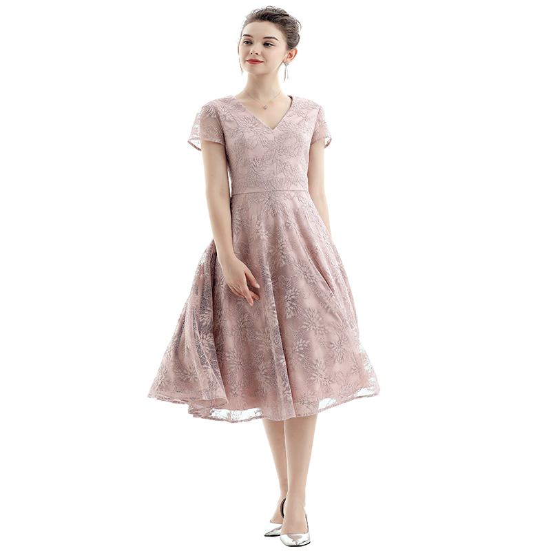 ND062-1 casual dresses  Fashion luxury Flower Embroidered Mesh maxi dresses women