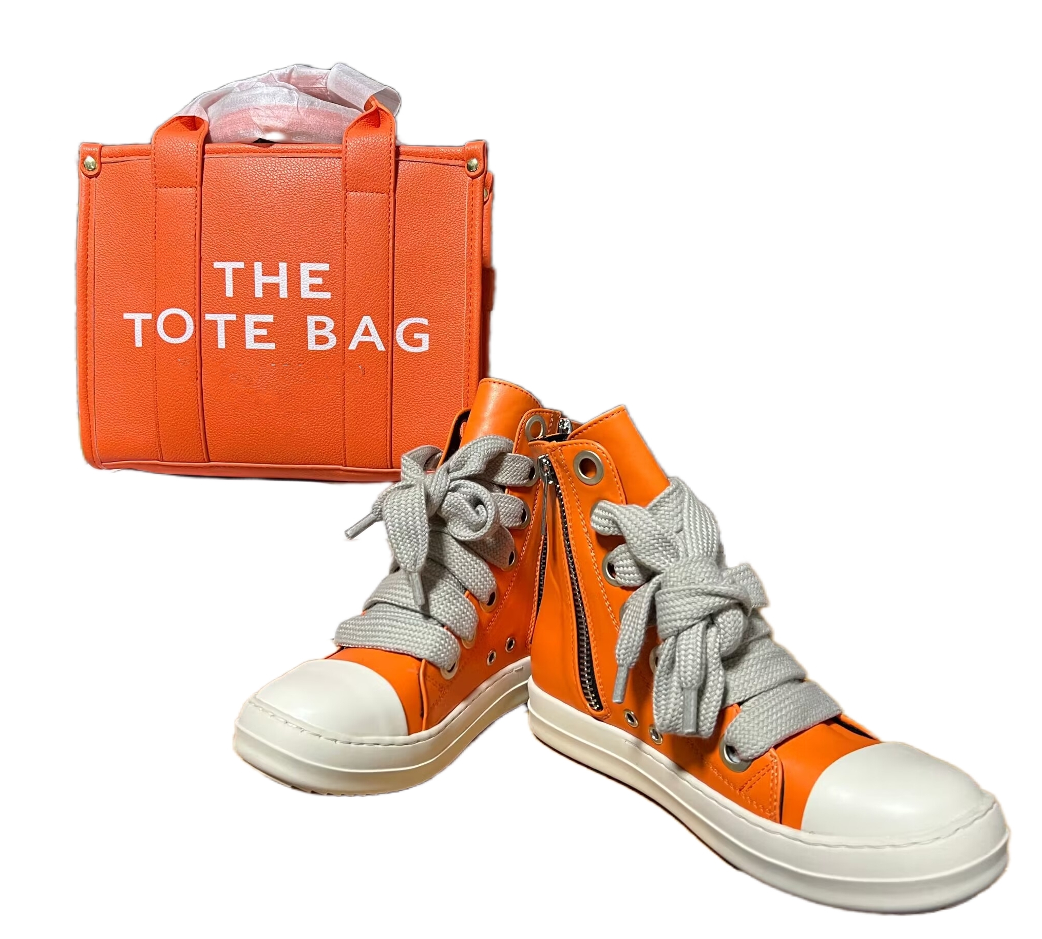 2023 Luxury Designer platform shoe Sneaker and purse set  PU shoe set Women CrossBody tote Bag with shoes sneaker