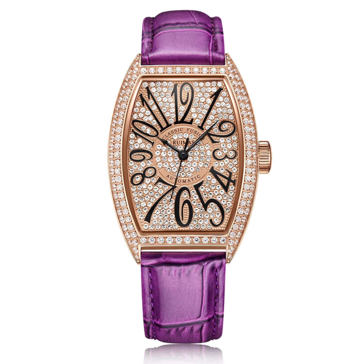 Vanguard Lady Full of Star Diamond Dial Japan Movement Fashion Luxury Women Mechanical Wrist Watch