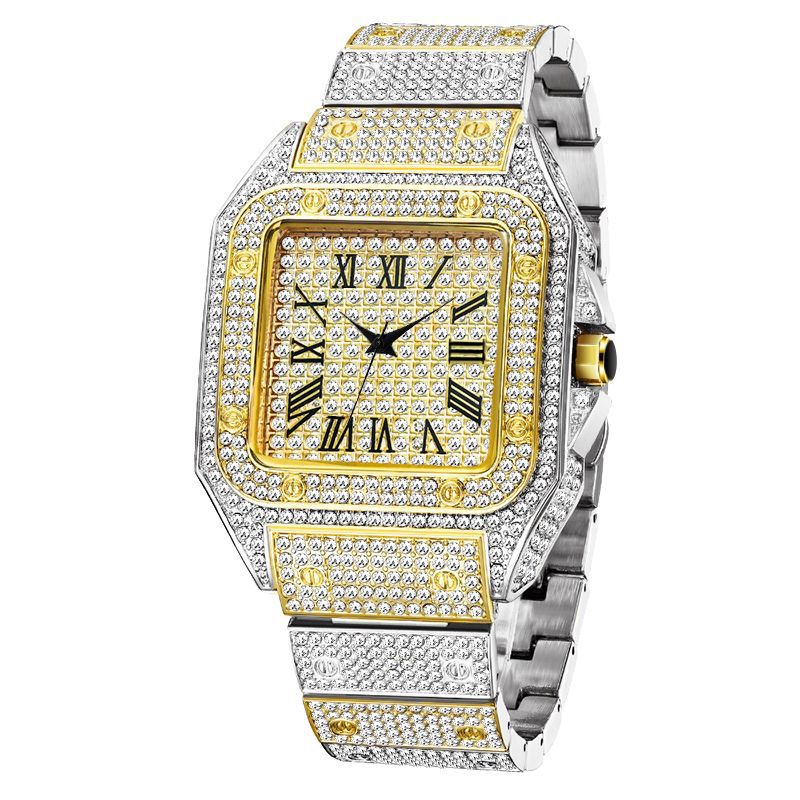 2023 Fashion Ladies Watches Brands Luxury Women Gold High-grade Diamond Quartz Watch Round Mens Gold Watch