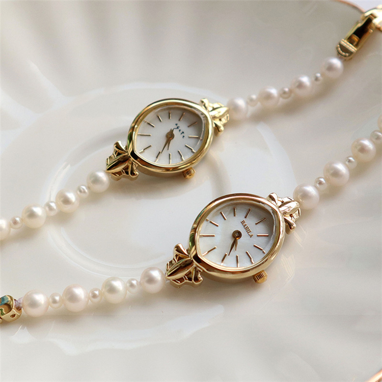 Aimgal New natural fresh water pearl watch simple bracelet strap exquisite quartz watch women's ladies