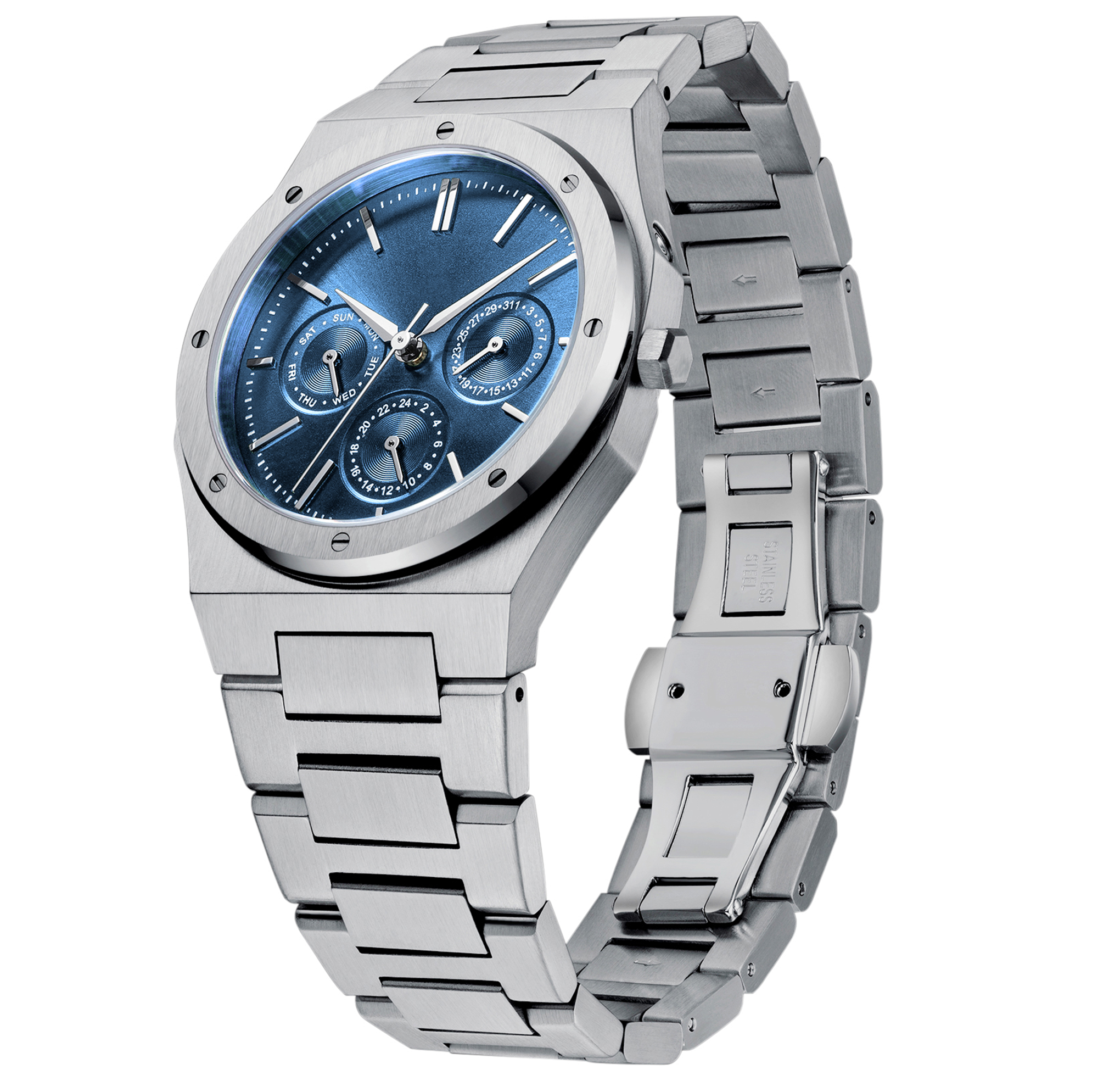 Day Week 24hours Luxury Stainless Steel Case Japanese Quartz Movement Montre Femme Watches Women Wrist Luxury