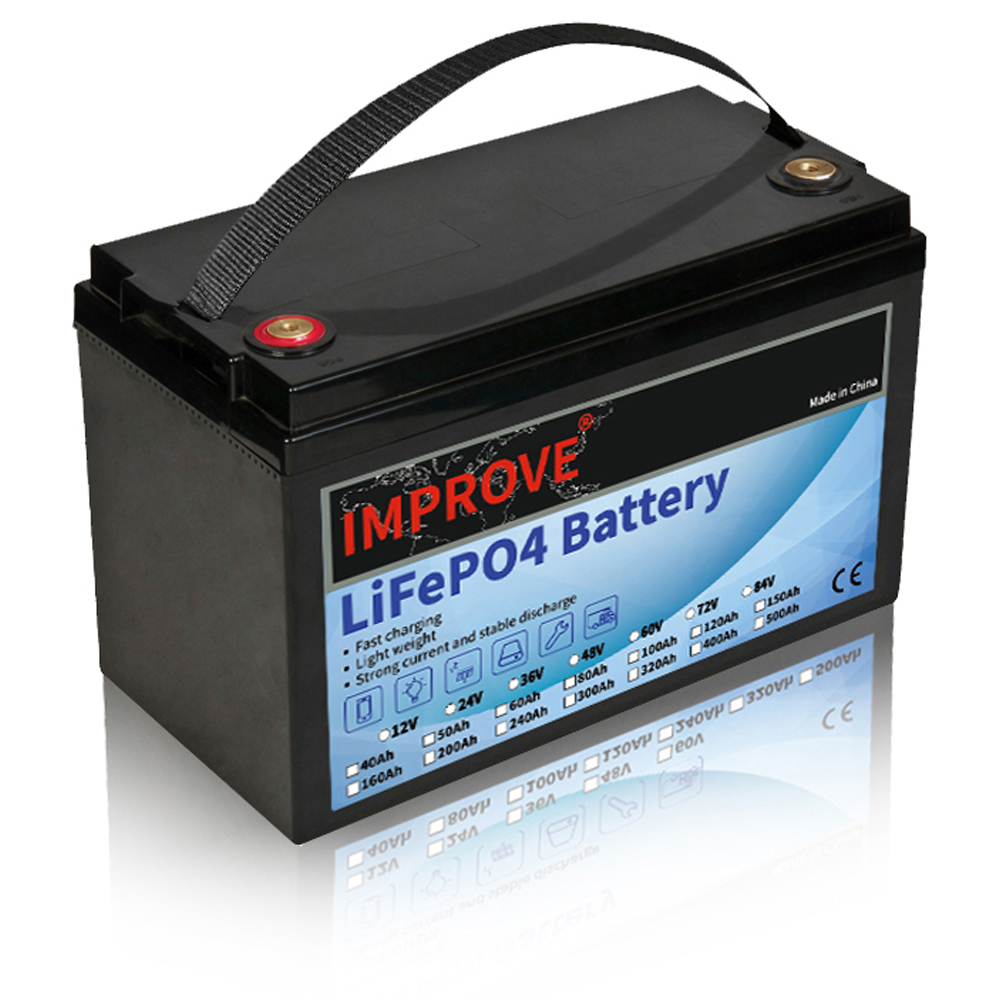 12V 100AH Lifepo4 rechargeable deep cycle Lithium iron battery 12v100ah with BMS for RV/solar system/yacht/golf carts
