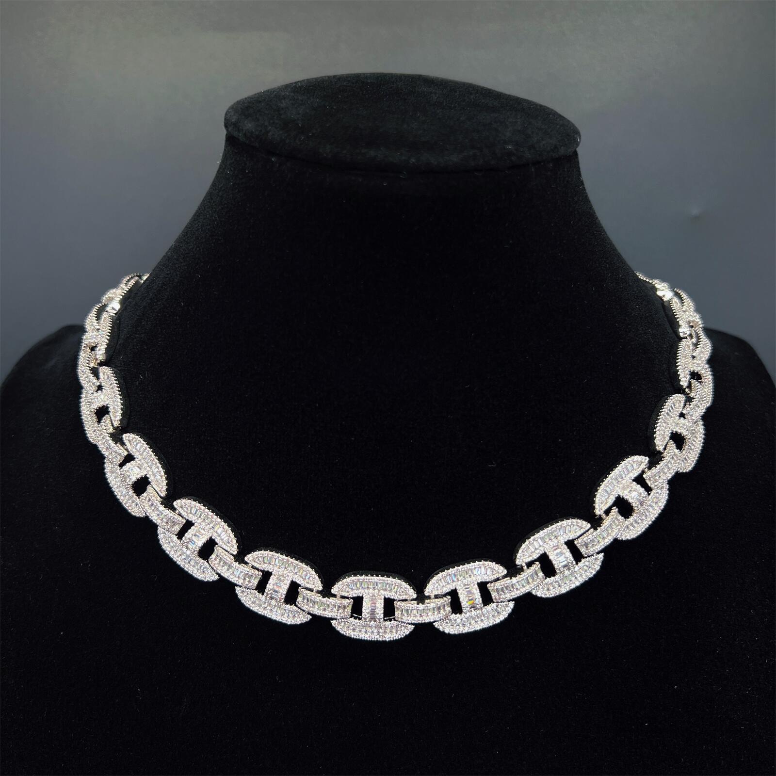 Fashion style 925 sterling silver moissanite pendant hip hop men  pendant necklaces