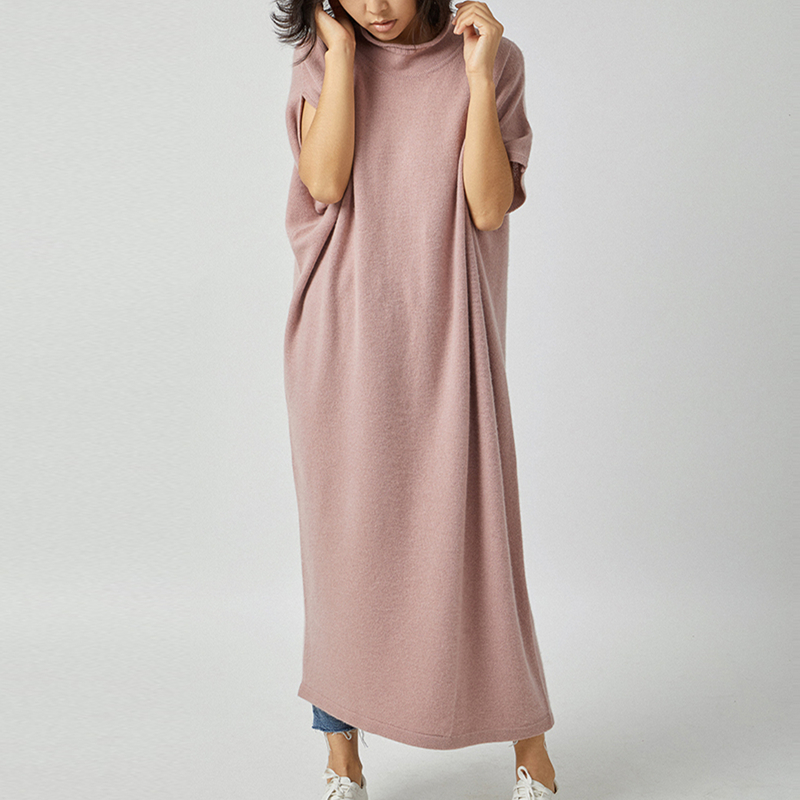 IMF Autumn Cashmere Long Irregular Knitted Dress