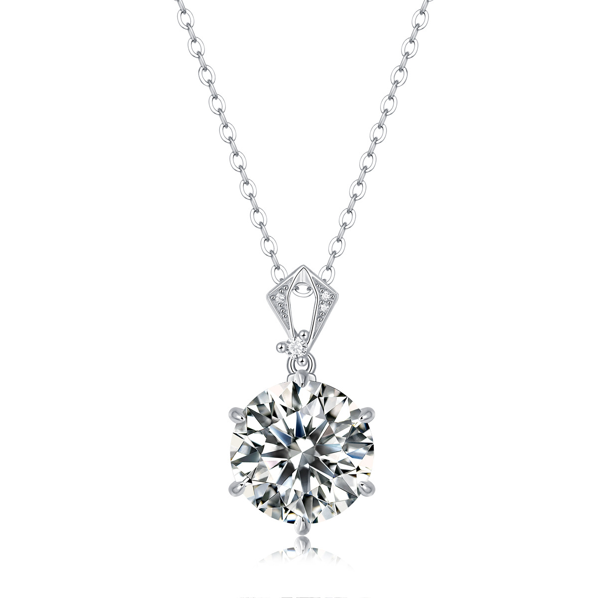 Class pass diamond tester lab diamond jewelry sterling silver D color VVS 10ct moissanite necklace with GRA certified