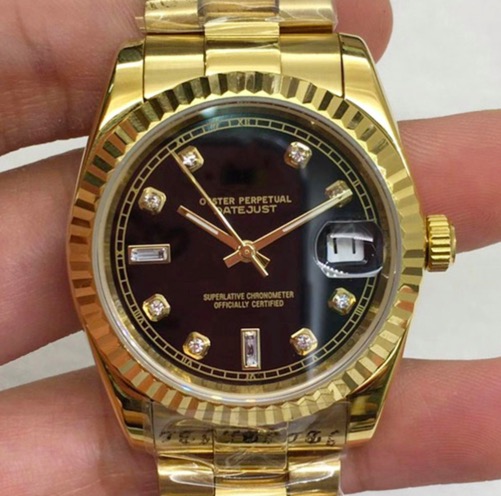 Double Calendar Wholesale Gold Automatic Ladies Luxury Wrist Men's Mechanical Watches For Men And Women