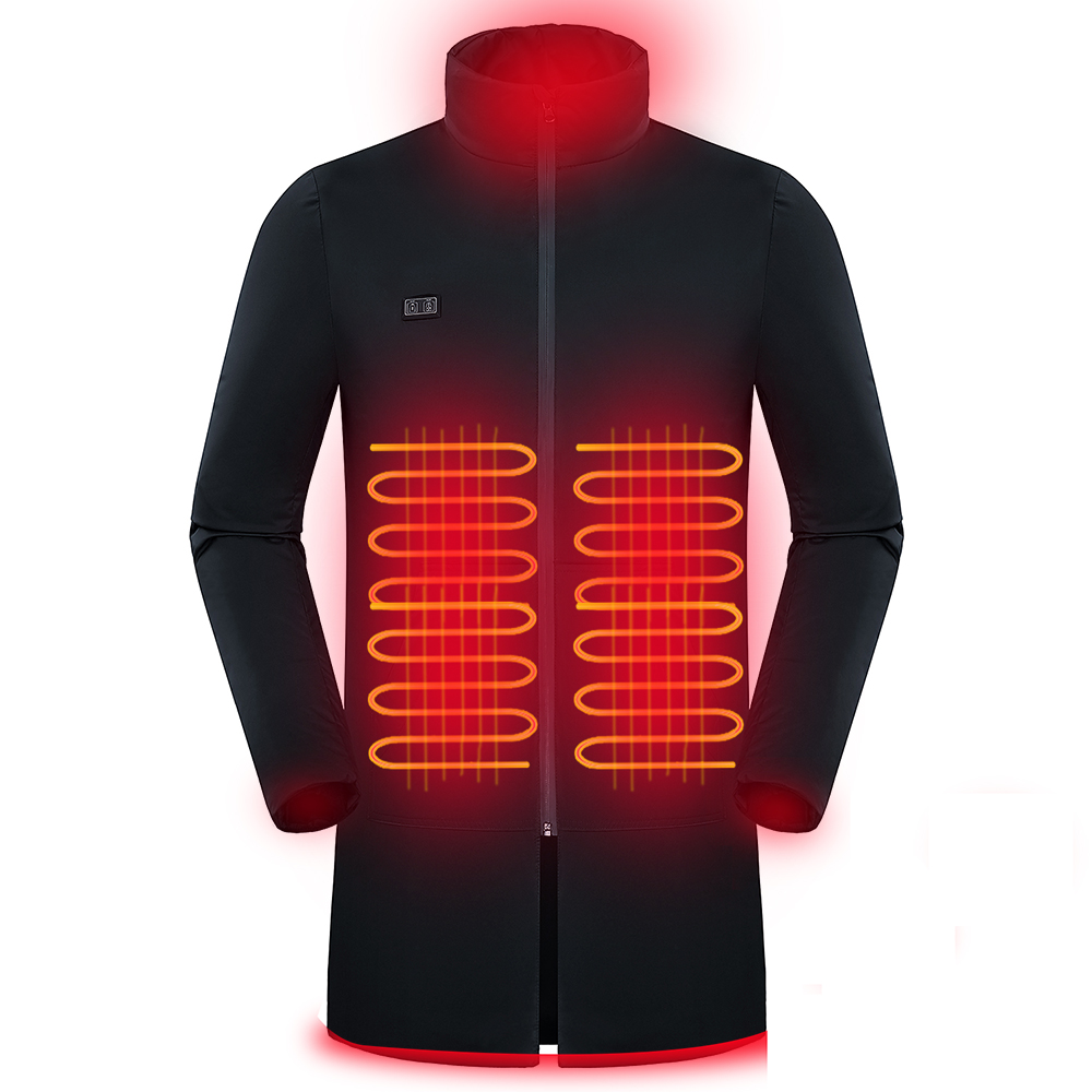 New casual winter wear smart electric heating coat jacket heated long jacket
