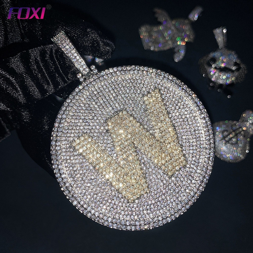 925 Sterling Silver Custom Name Hip Hop Jewelry Iced Out Jewelry Moissanite Pendant Necklace